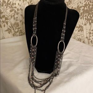 ❤️Hematite with tiny pearls,Lia Sophia necklace